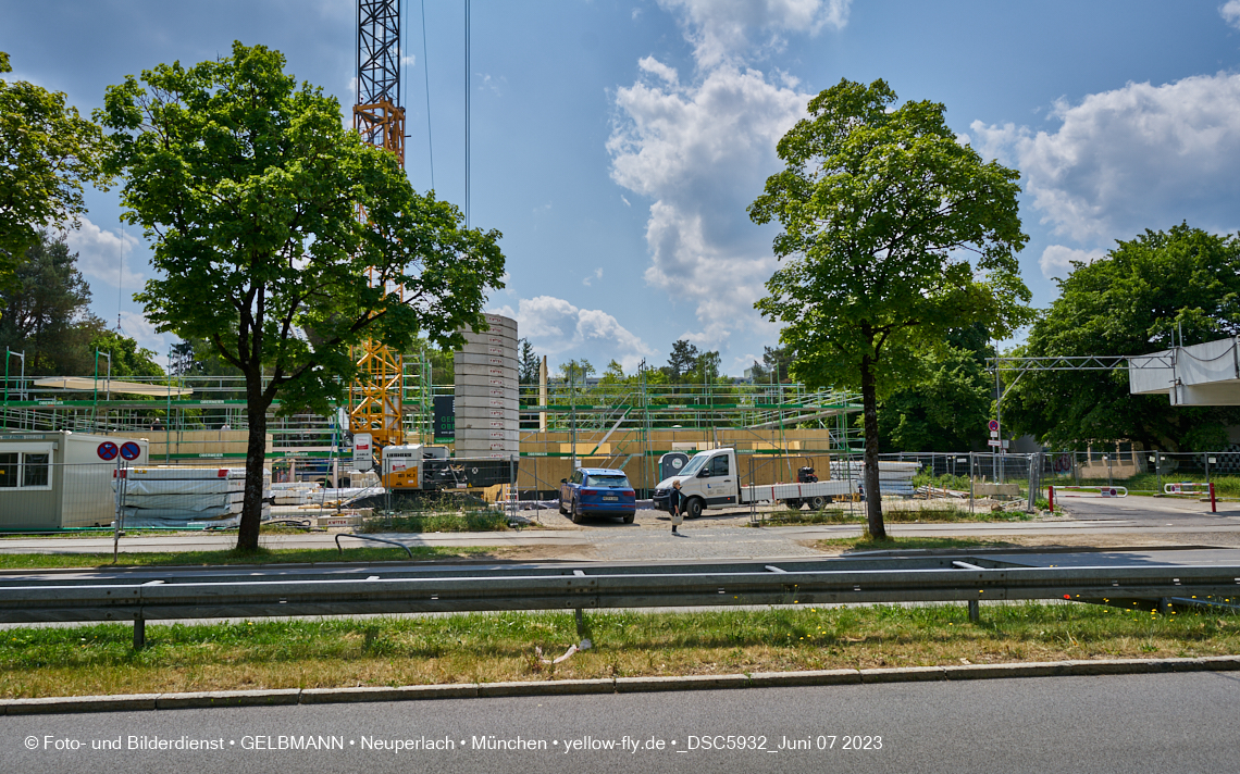 07.06.2023 - aktuelle Fotos von der »Baustelle zum Hort für Kinder« in Neuperlach in München